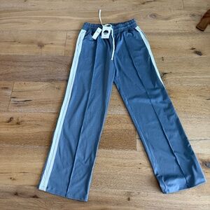 NWT Blue Daily Practice by Anthropologie Side-Stripe Track Pants